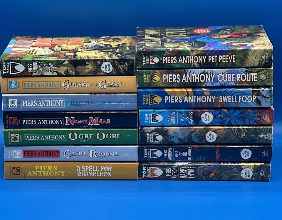 Lot of 14 Piers Anthony Xanth Series Vintage Fantasy Paperbacks Great Shape EUC - Image 1 of 4