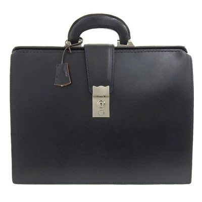 SANYOYAMACHO Sac D'Affaires en Cuir Brun pour Médecin Navy - Photo 1/4