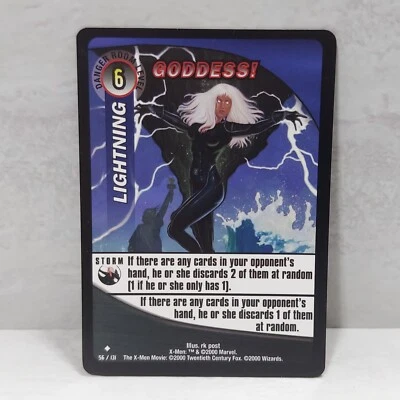 Marvel X-Men #56 Lightning Goddess! Trading Card WOTC 2000 TCG CCG - Image 1 of 4