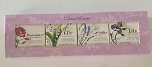 CRABTREE & EVELYN Floral TRIPLE MILLED SOAP BAR - 40g/1.4oz SMALL Set Of 4 - Picture 1 of 3