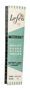 Lefco Carlisle Größe 12 Nylon Snelled Haken Vintage Original Teilverpackung - Bild 1 von 3