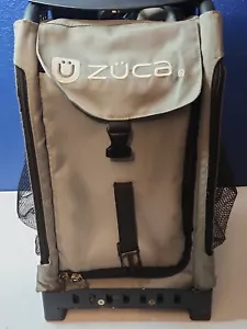 Zuca Disc Golf Metal Framed Cart Round Gray Distressed Zippered Bag - Picture 1 of 11