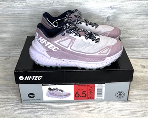 Neu Hi-Tec Holunderbeere-Flieder Sneaker Damen 6,5 Marmor Schwarz Iris Tennisschuhe Neu im Karton - Bild 1 von 6