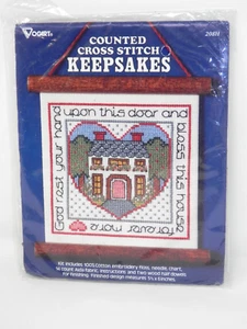 Vogart Bless This House Counted Cross Stitch Keepsakes Kit • 5.5x6" Vintage New - Picture 1 of 6