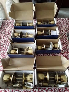 Vintage brass tulip door handles - Picture 1 of 6
