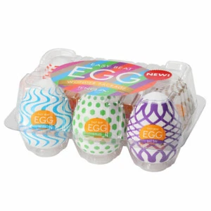 TENGA Egg Wonder Package, 6-teiliges Mini-Masturbator Set mit Gleitmittelsachets - Bild 1 von 3