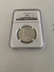 1967 SMS 50C Kennedy Half Dollar NGC MS 66 - Picture 1 of 2