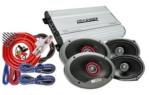 4x MB Quart Competition 600W  6x9" Car Speakers +  1000W 4CH Car Amplifier + Kit - Picture 1 of 7