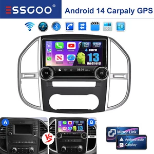 Android 14 Für Mercedes Vito W447 2014-2020 4+64G Autoradio GPS WiFi RDS Carplay - Bild 1 von 18