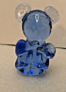 Vintage Blue Art Glass Koala Bear Figurine Paperweight 3 in. - Picture 1 of 5