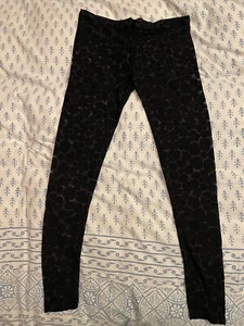 Liberty of London Sheer Floral Fashion Leggings UK 10 UK 12 Black - Picture 1 of 3