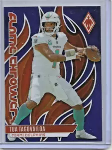 Tua Tagovailoa 2023 Panini Phoenix Blue Prizm Flame Throwers #24/35 - Picture 1 of 1