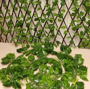 Artificial Trailing Ivy Vine Flowers Plant Leaf Garland Floral Vine Leaf Foliage - Picture 1 of 12