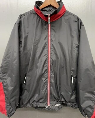 Chaqueta Holloway Hombre XL Negra Roja Cremallera Completa Bolsillos Forrada Recubierta Rompevientos Golf Foto 1 de 4