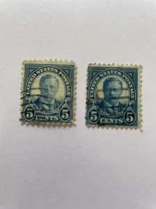 briefmarken United States Postage 2x 5 Cents Roosevelt  - Bild 1 von 1