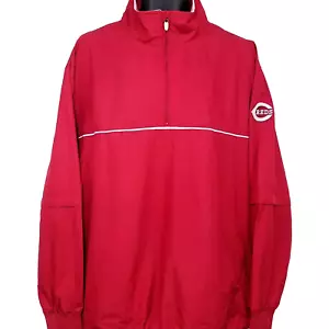 Vintage Cincinnati Reds Warm Up Jacket Mens Size XL 90s Windbreaker Convertible - Picture 1 of 8