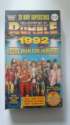 WWF Royal Rumble 1992 VHS Cassette Ric Flair Champion Win English Rare WWE WCW - Bild 1 von 3