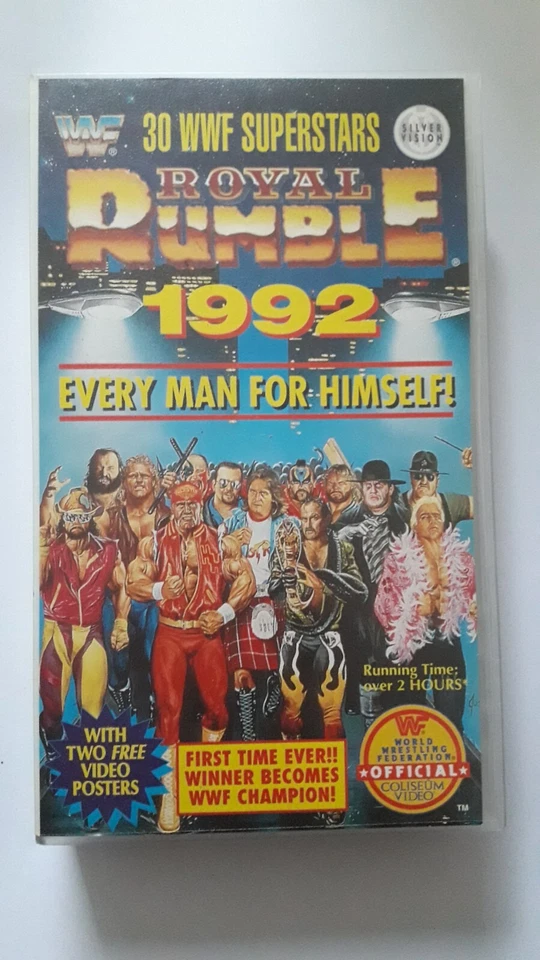WWF Royal Rumble 1992 VHS Cassette Ric Flair Champion Win English Rare WWE WCW - Bild 1 von 3