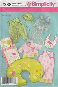 BABY'S LAYETTE & HAT- Simplicity 2388 (XXS - L) - Picture 1 of 2