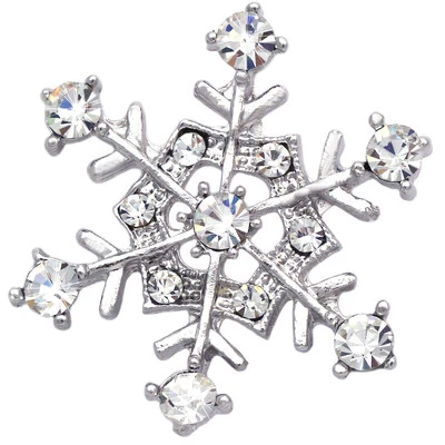 Broche prendedor copo de nieve de cristal transparente boda novia mujeres joyería de moda p41 Foto 1 de 3