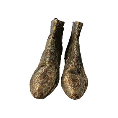 Unisa Womens Uncayzea Gold Floral Brocade Block Heel Ankle Bootie Size 8 1/2 M - Image 1 of 4
