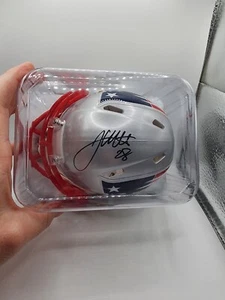 JAMES WHITE NEW ENGLAND PATRIOTS SIGNED SPEED MINI HELMET PATRIOTS COA - Picture 1 of 4