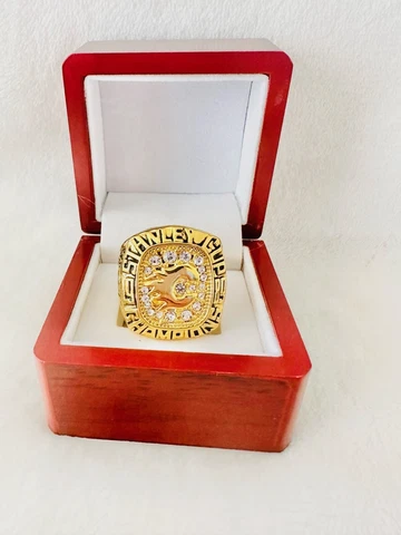 1989 Calgary Flames Stanley Cup Championship  Ring W Box, πΊπΈ SHIP Cover