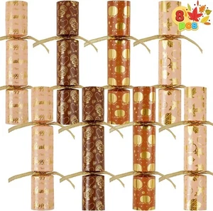 8 PACK Thanksgiving Party Favor, Golden Style Thanksgiving Cracker,Party Games f - Picture 1 of 7