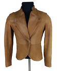 Toast Womens Brown Leather Jacket Size UK 10 (S)