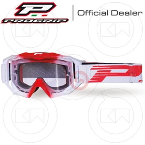 MASCHERA PROGRIP OCCHIALI MOTO CROSS ENDURO 3200-107LS Rosso Lenti Fotocromatica - Imagen 1 de 3