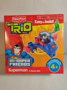 Fisher Price TRIO DC Super Friends SUPERMAN & Space Sled (CosBman864) - Picture 1 of 7