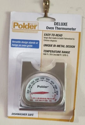 Termómetro horno polder. Nuevo precintado. Cuelga o se sienta en la rejilla del horno. hasta 550 grados. Foto 1 de 4