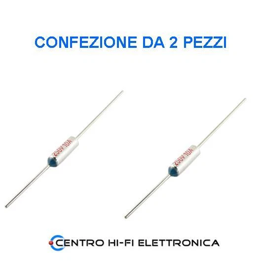 Fusibile termico assiale 216°C 250V 10A termofusibile cut-offs  - Immagine 1 di 1