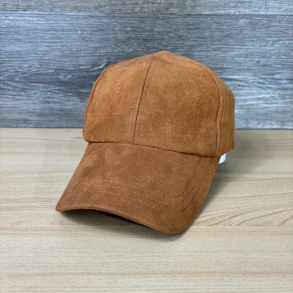 Free People Hat Strap Back Womens Brown Williamsburg Faux Suede Baseball Cap - Image 1 of 4
