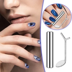 Silver Cats Eye Gel Nail Polish Heart-shaped Magnet DIY Pattern Design for Nail - Picture 1 of 11