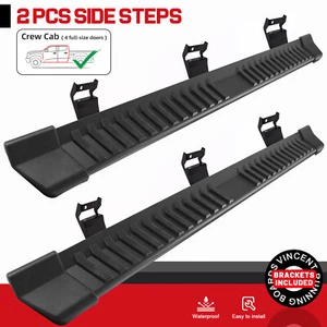 6" Nerf Bar Steps Fit 2004-2014 Ford F150 Super Crew Cab Running Boards Black V - Picture 1 of 10