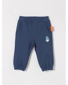 Emporio Armani Toddler Joggers Cartoon Graphic Children Blue Pants - Picture 1 of 2