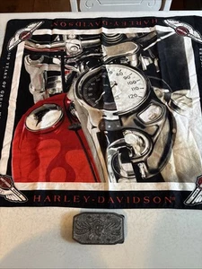Harley Davidson Hebilla de Cinturón Peltre? Motocicletas Bandana y 100 aniversario - Imagen 1 de 8