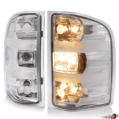 Luces traseras cromadas con bombilla para Chevy Silverado 1500 2500HD 3500HD 2007-2013 2014 Foto 1 de 4
