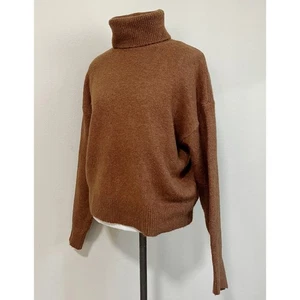 H&M Size Small Brown Turtleneck Long Sleeve Sweater  - Picture 1 of 6