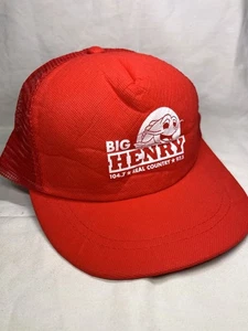 Big Henry Country Music Radio Station 104.7 97.5 Red Snapback Hat - Picture 1 of 9