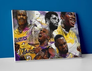 LA Lakers Legends Poster oder Leinwand - Los Angeles Lakers Wandbild - Bild 1 von 4