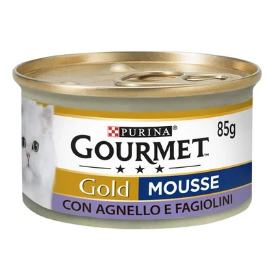 Gold Nassfutter für Erwachsene Katzen Mousse mit Lamm und grünen Bohnen 24 Do... - Bild 1 von 4