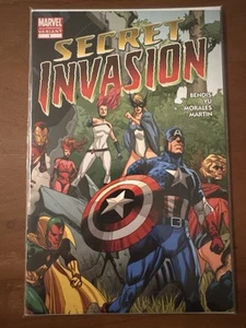 Secret Invasion #1 (2008) 2da variante impresa - Marvel Skrull Key - casi nuevo Bendis Yu - Imagen 1 de 5