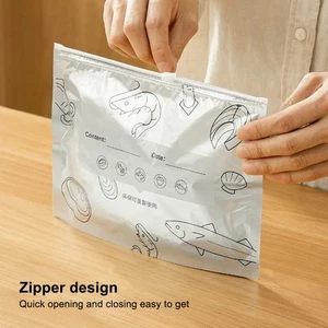 10 pezzi foglio di alluminio fresco sacchetto sigillato a prova di perdite congelatore alimentare sicuro - Foto 1 di 13