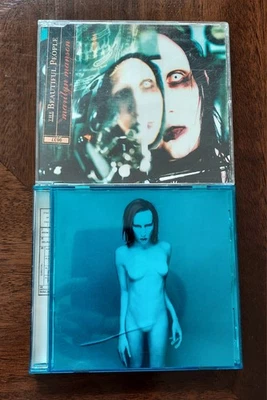 Marilyn Manson CD Lot Mechanical Animals Beautiful People Swedish Single Rock Foto 1 de 2
