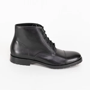 The Men's Store Men's Lace Up Cap Toe Boots Black Size 10 US - Picture 1 of 7