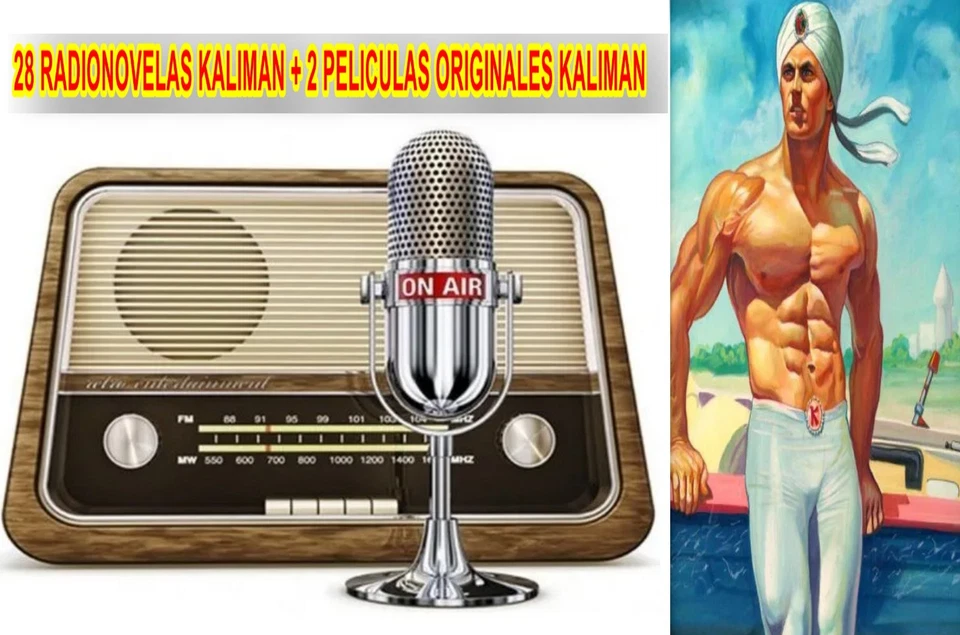 Kaliman 28 Radionovelas + 2 Peliculas El Hombre Increíble Super Heroe Foto 1 de 3