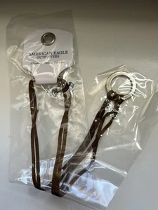 NWT American Eagle Marked Double Strand Brown Suede Leather Cord Sterling Clasp - Picture 1 of 5