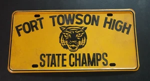 VINTAGE FORT TOWSON HIGH STATE CHAMPS LICENSE PLATE - Picture 1 of 2